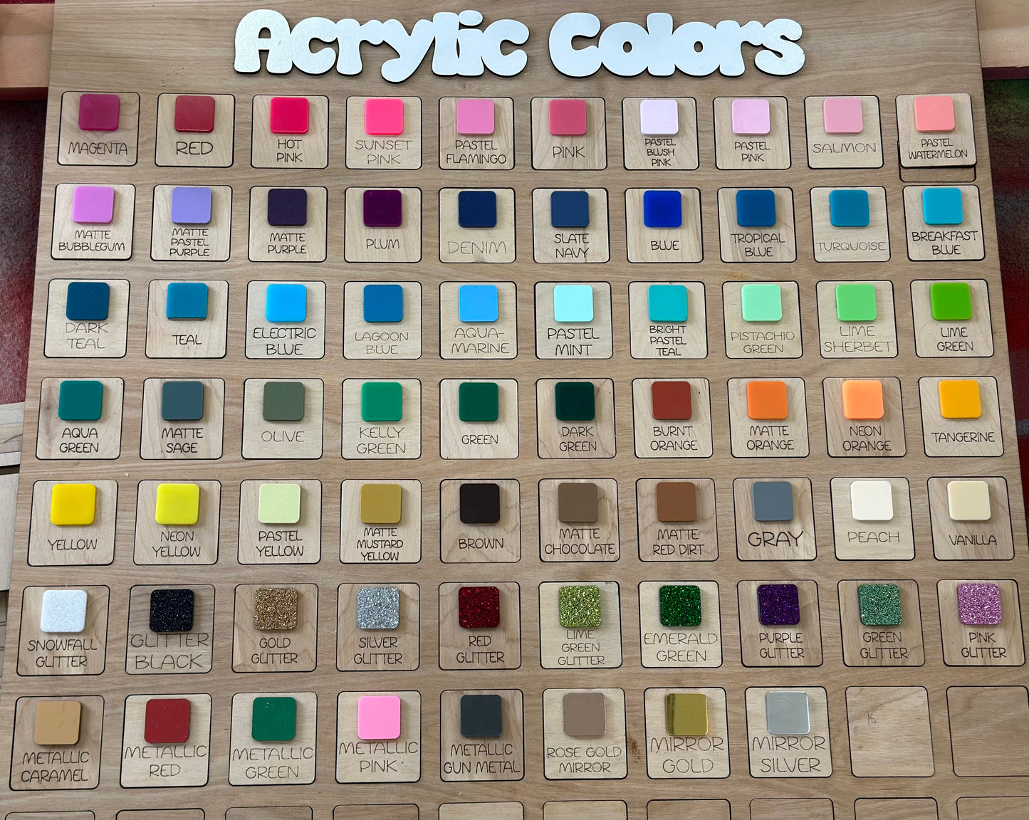 Colored Back to School Board