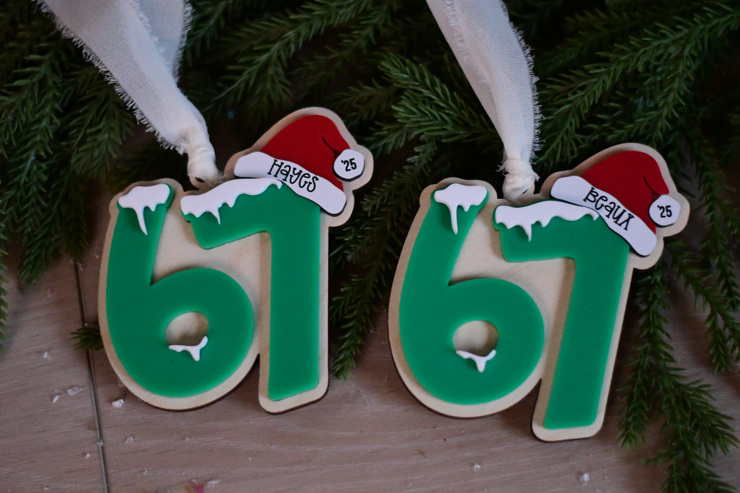 Personalized 67 Ornament