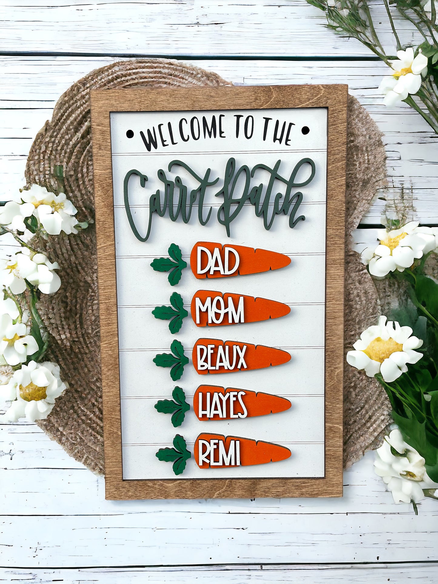 Carrot Patch Name Sign