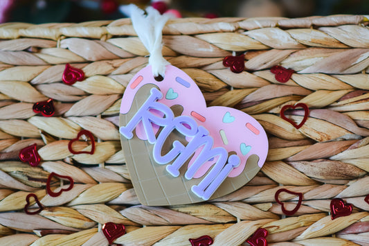 Valentines Ice Cream Heart Tag🍦
