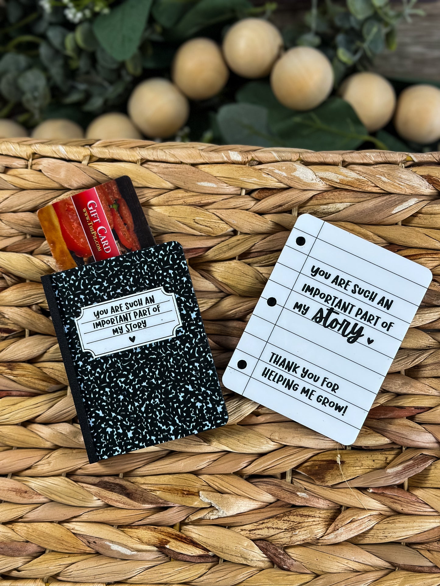 Notebook Gift Card Holder