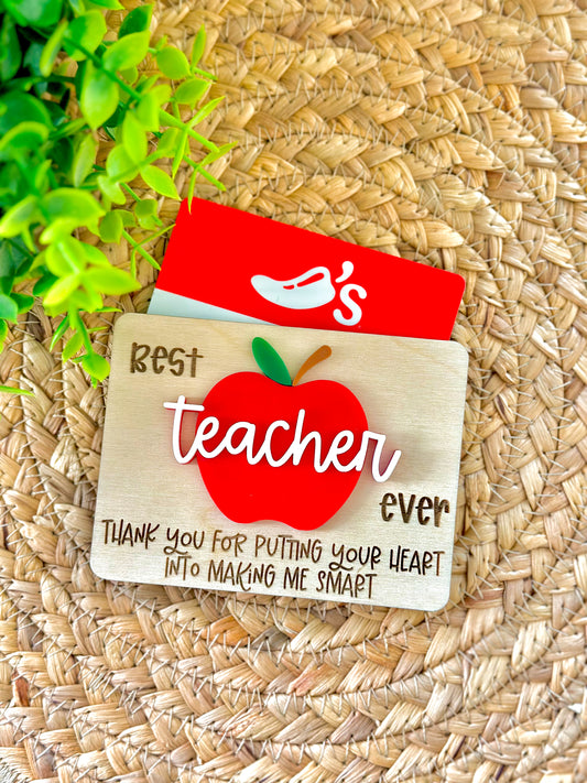 Teacher Gift Card Holder