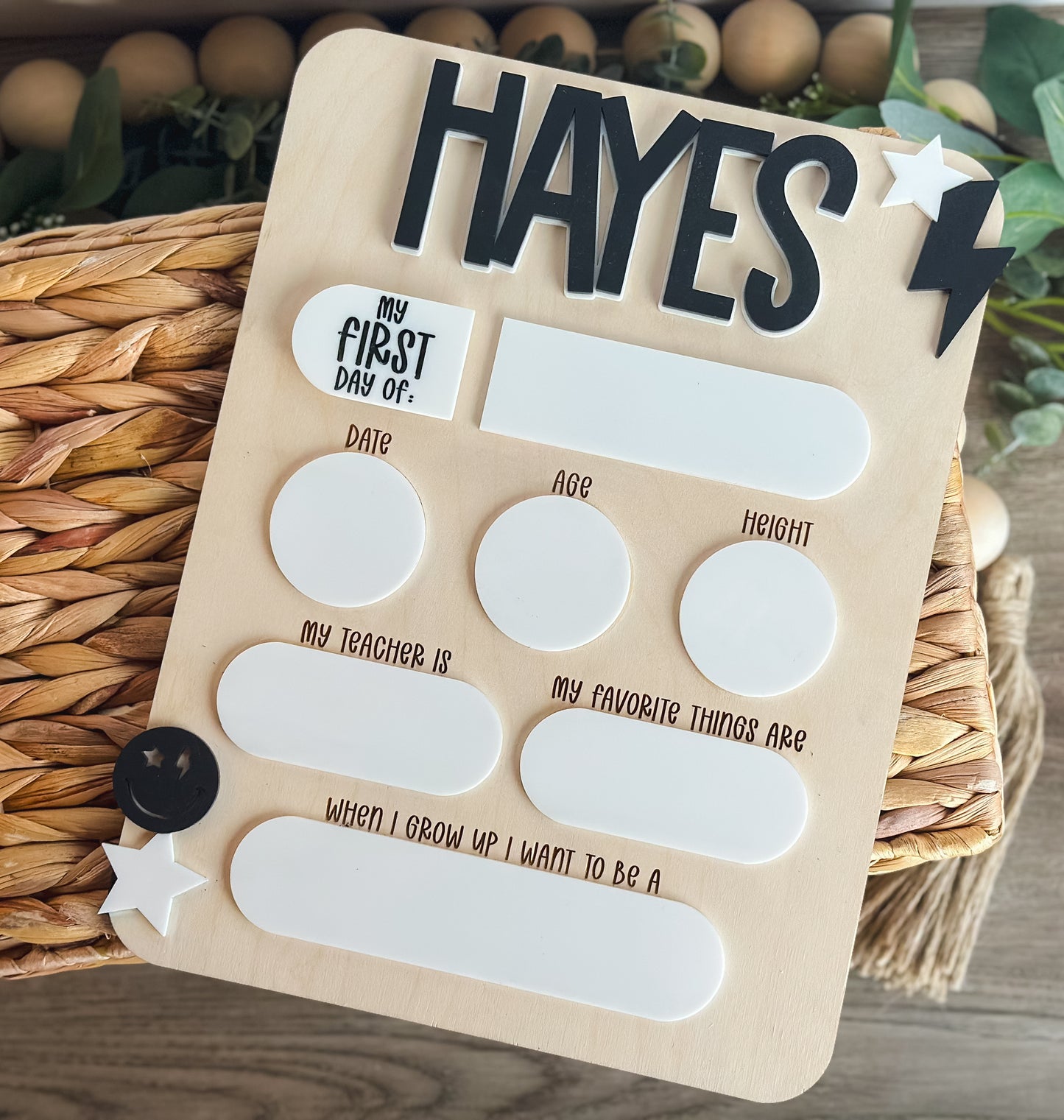 Retro Back to School Board