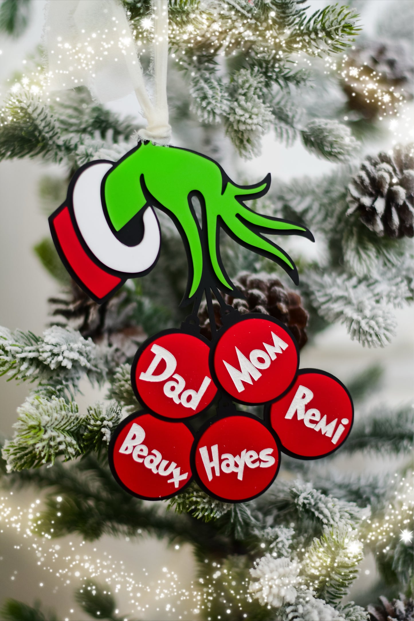 Grouchy Family Christmas Ornament💗