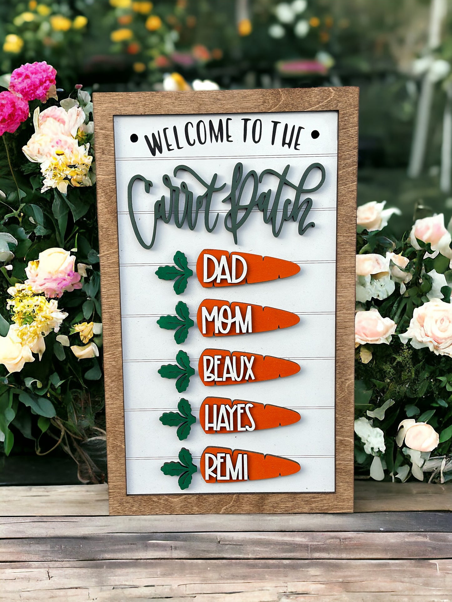 Carrot Patch Name Sign