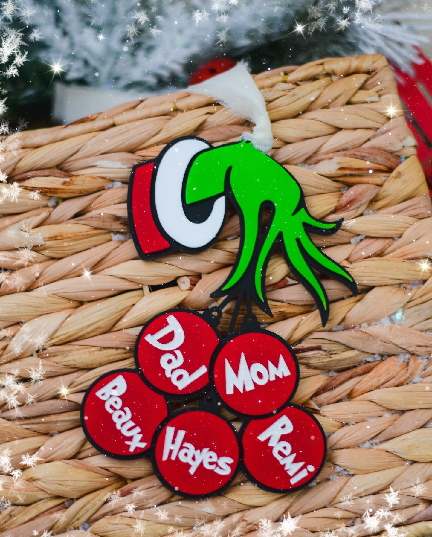 Grouchy Family Christmas Ornament💗