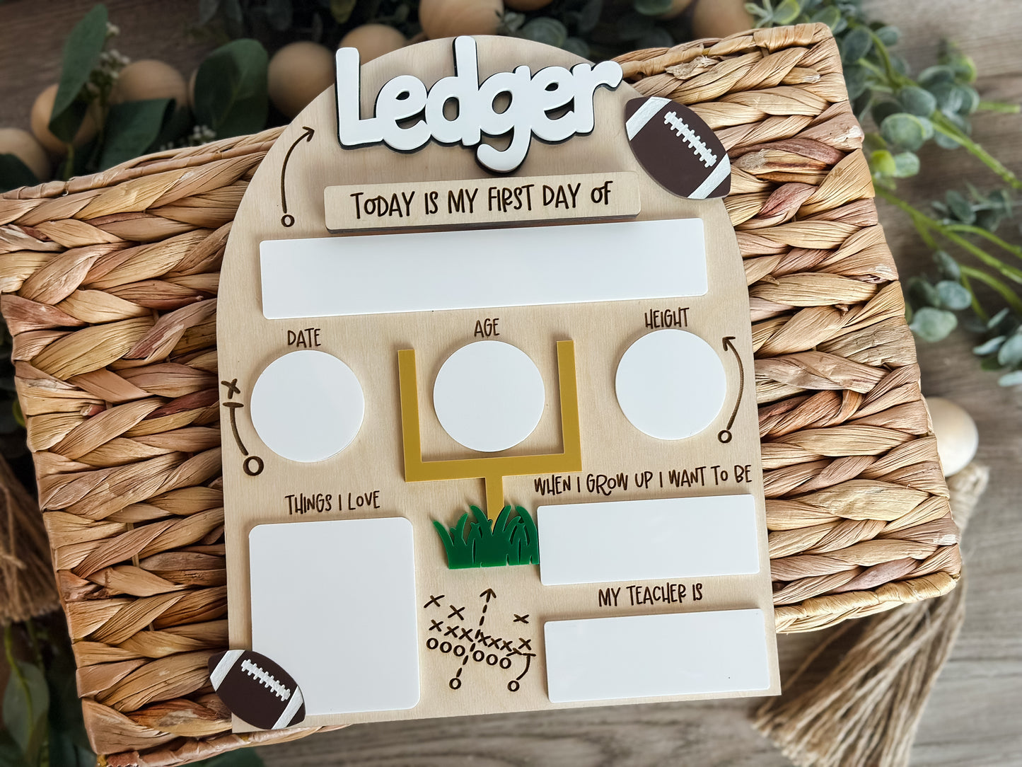 Football Back to School Sign